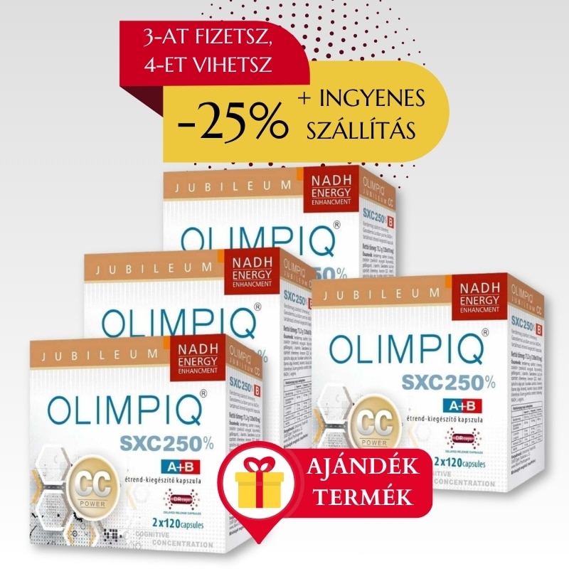 Olimpiq SXC 250% CC Jubileum őssejtfokozó kapszula ~ 2x120 db – 3-at fizetsz, 4-et vihetsz